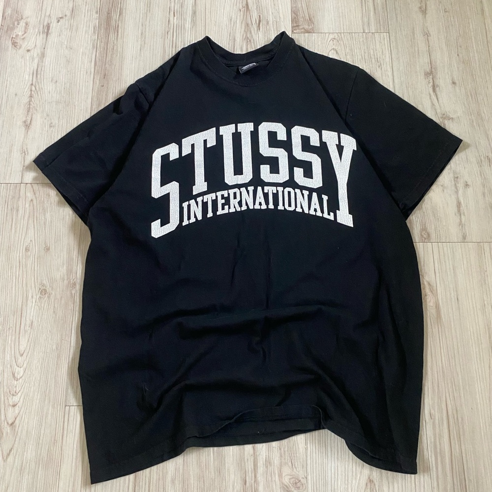Black Stussy International short sleeved tee - Picture 1 of 3